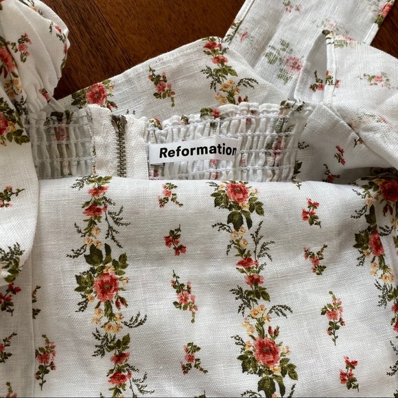 NWOT Reformation Denver Midi Dress in Poppyseed - Picture 6 of 6